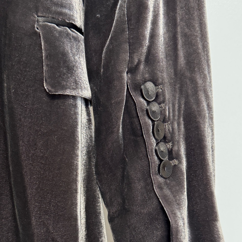 BCBGMaxAzria dark grey Velvet Blazer - Picture 10 of 13